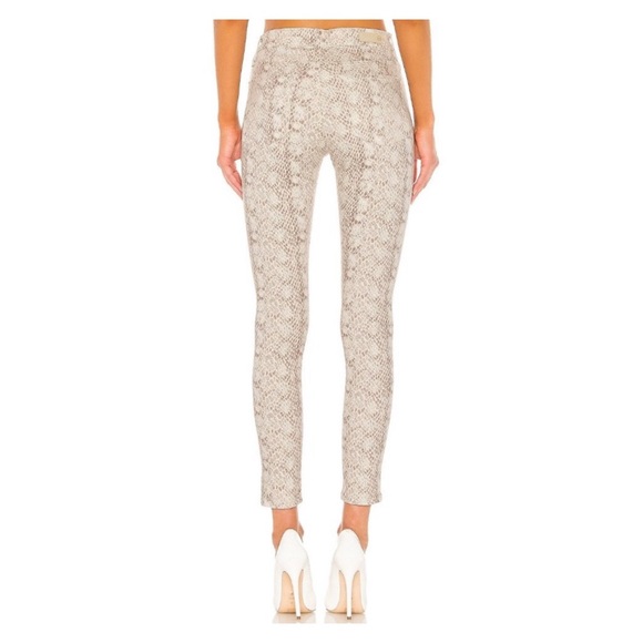 AG Farrah Ivory Python Snake Skinny Jeans NWT - Picture 12 of 15